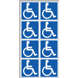 handicapé moteur (8 fois 5cm) - Autocollant(sticker)