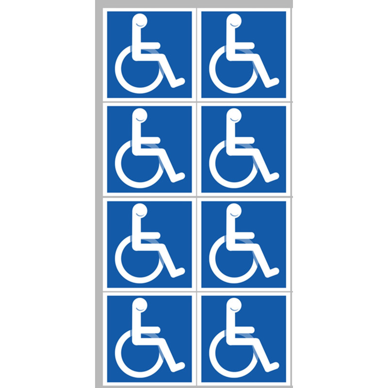 handicapé moteur (8 fois 5cm) - Sticker/autocollant