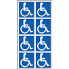 handicapé moteur (8 fois 5cm) - Sticker/autocollant