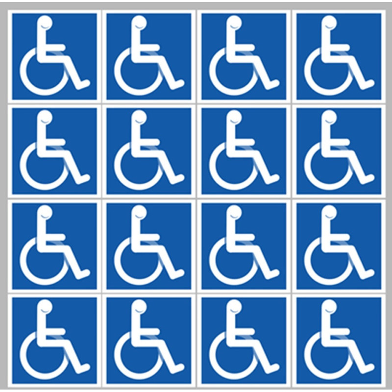 Handicapé moteur (16 fois de 5cm) - Sticker/autocollant
