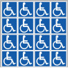 Handicapé moteur (16 fois de 5cm) - Sticker/autocollant