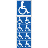 Handicapé moteur (1 fois 10cm & 8 fois 5cm) - Sticker/autocollant