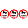 vidéo surveillance Garage - 3fois 5cm - Sticker/autocollant