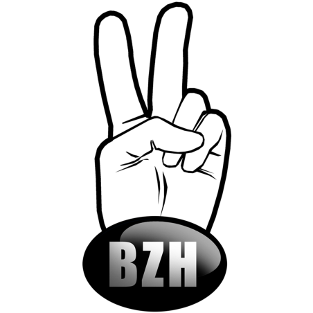 salut de motard bzh (10x4.8cm) - Sticker/autocollant