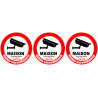 vidéo surveillance Maison - 3fois 5cm - Sticker/autocollant