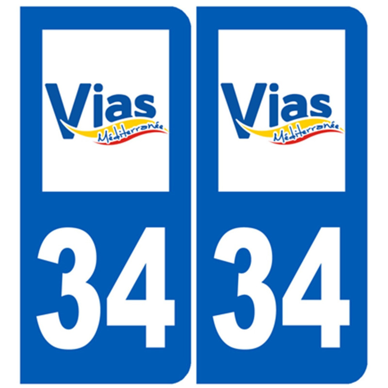 immatriculation 34 Vias - Sticker/autocollant