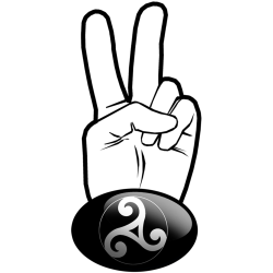 salut de motard celtique noir (10x4.8cm) - Sticker/autocollant