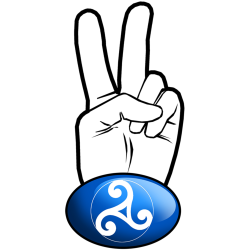 salut de motard celtique (5x2.5cm) - Sticker/autocollant