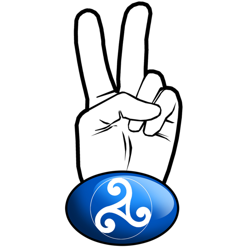 salut de motard celtique (5x2.5cm) - Sticker/autocollant