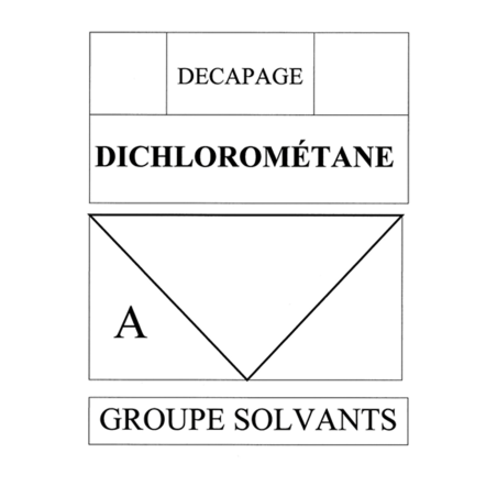 Dichlorometane A (14,5x21cm) - sticker / autocollant