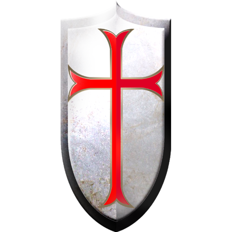 Bouclier Croisé - 15x7.5cm - Sticker/autocollant