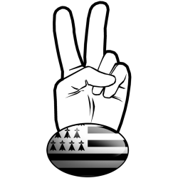 salut de motard breton (10x4.8cm) - Sticker/autocollant