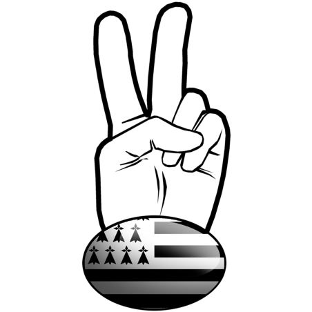 salut de motard breton (10x4.8cm) - Sticker/autocollant