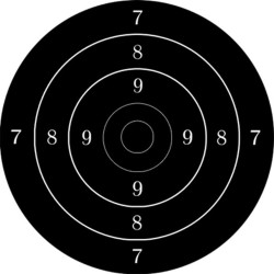 Cible noire (20cm) - Autocollant(sticker)