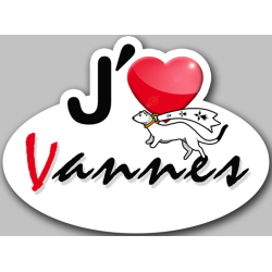 j'aime Vannes (5x3.7cm) - Sticker/autocollant