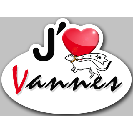 j'aime Vannes (5x3.7cm) - Sticker/autocollant