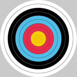 Cible colorée (20 cm) - Autocollant(sticker)