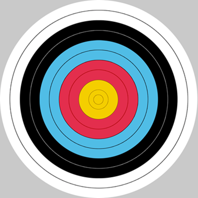 Cible colorée (20 cm) - Sticker/autocollant