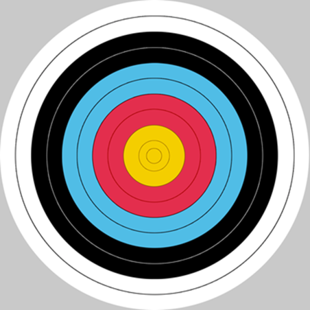 Cible colorée (20 cm) - Sticker/autocollant