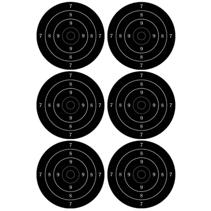 Cible noire 2 (6 fois 10cm) - Sticker/autocollant