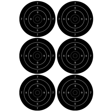 Cible noire 2 (6 fois 10cm) - Sticker/autocollant
