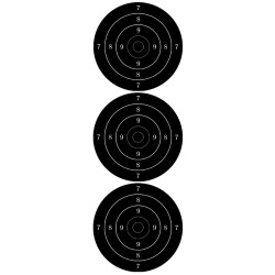 Cible noire (3 fois 10cm) - Autocollant(sticker)