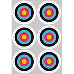 Cible colorée (6 fois 10cm) - Autocollant(sticker)