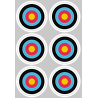 Cible colorée (6 fois 10cm) - Sticker/autocollant