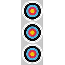 Cible colorée (3 de 10cm) - Autocollant(sticker)