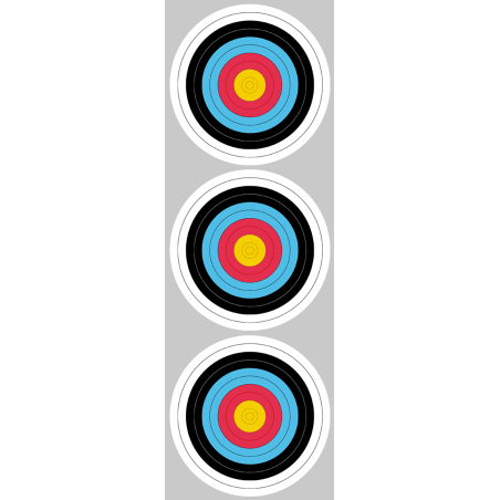 Cible colorée (3 de 10cm) - Sticker/autocollant