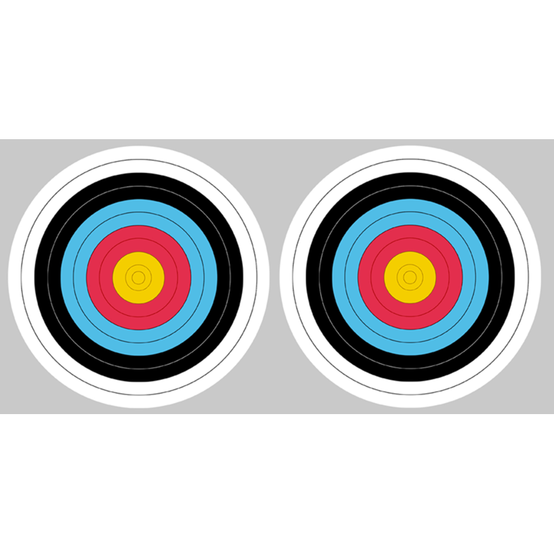 Cible colorée (2 fois 10cm) - Sticker/autocollant Cible colorée (2 fois 10cm) - Sticker/autocollant