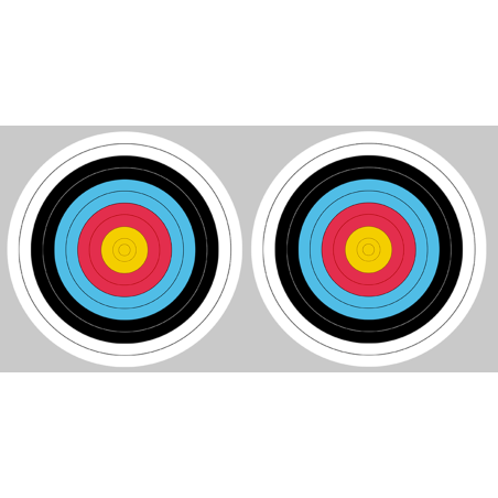 Cible colorée (2 fois 10cm) - Sticker/autocollant