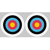 Cible colorée (2 fois 10cm) - Sticker/autocollant Cible colorée (2 fois 10cm) - Sticker/autocollant
