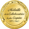 Médaille de la collaboratrice la plus coquine (20x20cm) - Sticker/aut