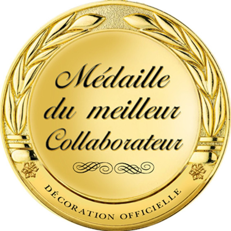 Médaille du meilleur collaborateur (20x20cm) - Sticker/autocollant