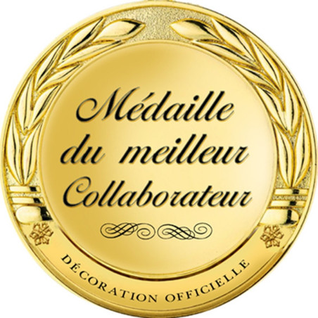 Médaille du meilleur collaborateur (20x20cm) - Sticker/autocollant