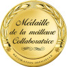 Médaille de la meilleure collaboratrice (20x20cm) - Sticker/autocolla