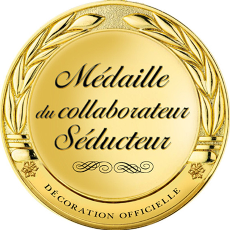 Médaille du collaborateur séducteur (20x20cm) - Sticker/autocollant