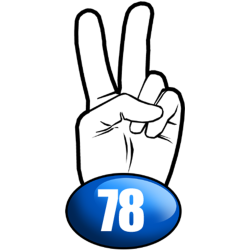 salut de motard département 78 (15x7,2cm) - Sticker/autocollant