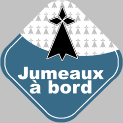jumeaux bretons hermine (15x15cm) - Autocollant(sticker)