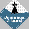 jumeaux bretons hermine (15x15cm) - Sticker/autocollant