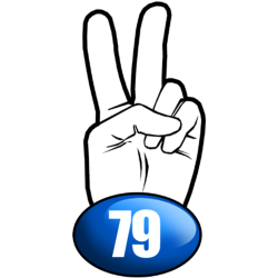 salut de motard département 79 (15x7,2cm) - Sticker/autocollant