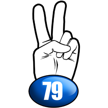 salut de motard département 79 (15x7,2cm) - Sticker/autocollant