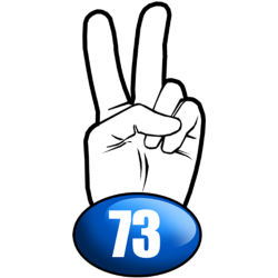 salut de motard département 73 (15x7,2cm) - Autocollant(sticker)