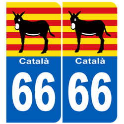 immatriculation 66 Catalane - Sticker/autocollant