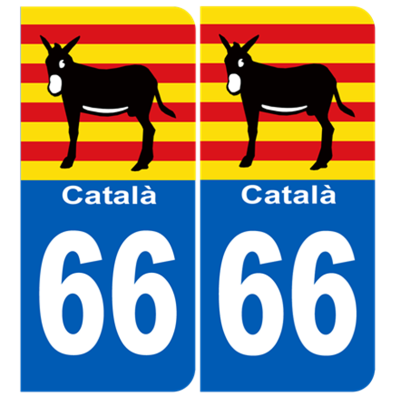 immatriculation 66 Catalane - Sticker/autocollant