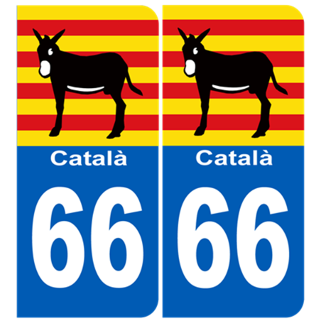 immatriculation 66 Catalane - Sticker/autocollant