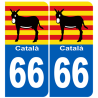 immatriculation 66 Catalane - Sticker/autocollant