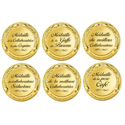 Kit Médaille au bureau - 6fois 5cm - Sticker/autocollant