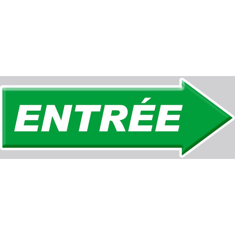 Entrée flèche droite (29,7x10cm) - Sticker/autocollant